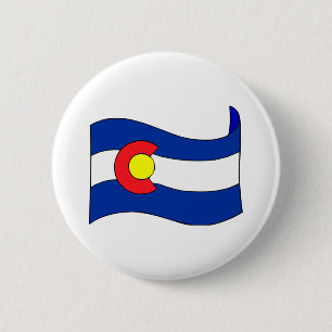 Chapa Redonda De 5 Cm Bandera de Colorado