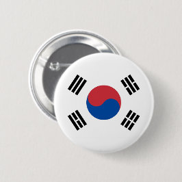 Chapa Redonda De 5 Cm Bandera de Corea del Sur