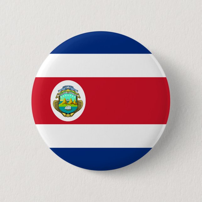 Chapa Redonda De 5 Cm Bandera de Costa Rica (Anverso)