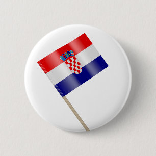 Chapa Redonda De 5 Cm Bandera de Croacia