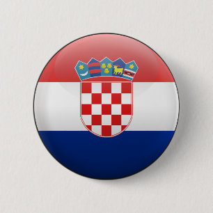 Chapa Redonda De 5 Cm Bandera de Croacia