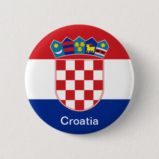 Chapa Redonda De 5 Cm Bandera de Croacia