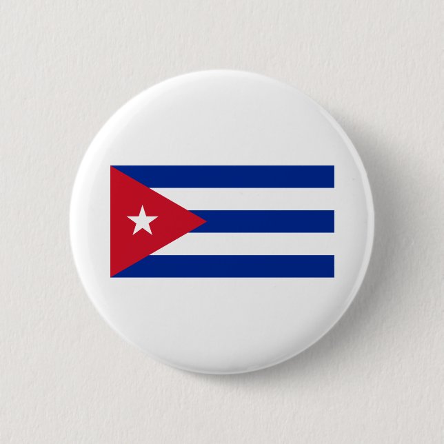 Chapa Redonda De 5 Cm Bandera de Cuba (Anverso)