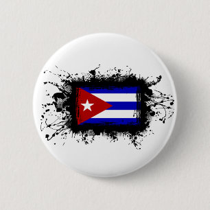 Chapa Redonda De 5 Cm Bandera de Cuba