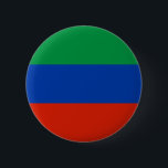 Chapa Redonda De 5 Cm Bandera de Daguestán<br><div class="desc">Bandera patriótica de Daguestán.</div>