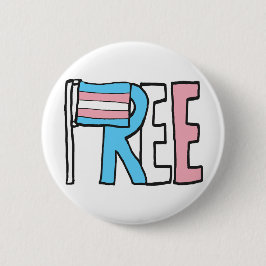 Chapa Redonda De 5 Cm Bandera de derechos transnacionales libres