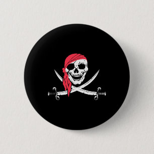 Chapa Redonda De 5 Cm Bandera De Disfraces De Jolly Roger Y Calico Jack 