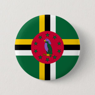 Chapa Redonda De 5 Cm Bandera de Dominica