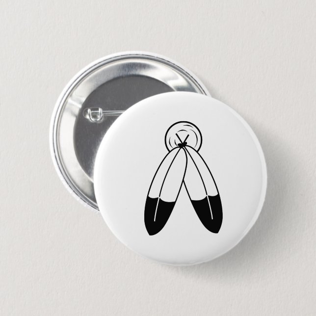 Chapa Redonda De 5 Cm Bandera de dos espíritus (Anverso y reverso)