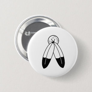 Chapa Redonda De 5 Cm Bandera de dos espíritus