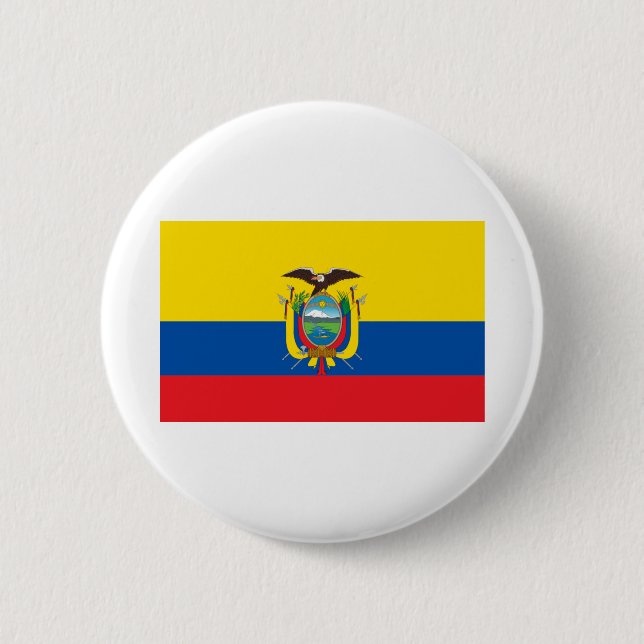 Chapa Redonda De 5 Cm Bandera de Ecuador (Anverso)