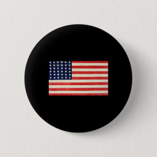 Chapa Redonda De 5 Cm Bandera De EE. UU. Básica Para Hombres Mujeres Y N