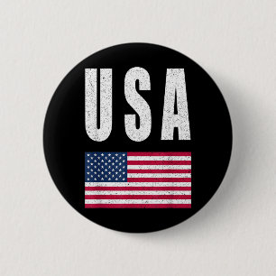 Chapa Redonda De 5 Cm Bandera de EE. UU. Orgullo Patriótico Americano Di