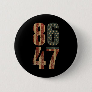 Chapa Redonda De 5 Cm Bandera De Ee.Uu. Retro Vintage 86 47 Anti Trump _