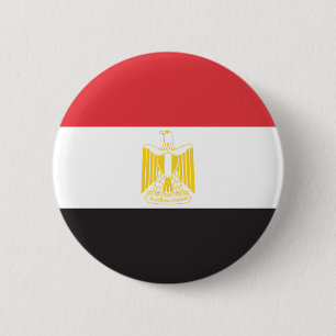 Chapa Redonda De 5 Cm Bandera de Egipto