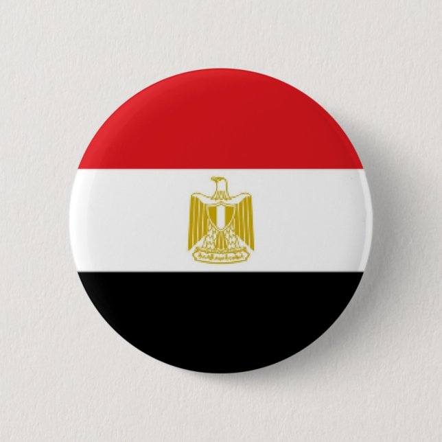 Chapa Redonda De 5 Cm Bandera de Egipto (Anverso)