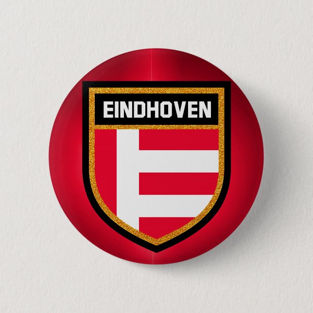 Chapa Redonda De 5 Cm Bandera de Eindhoven (Anverso)