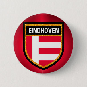 Chapa Redonda De 5 Cm Bandera de Eindhoven