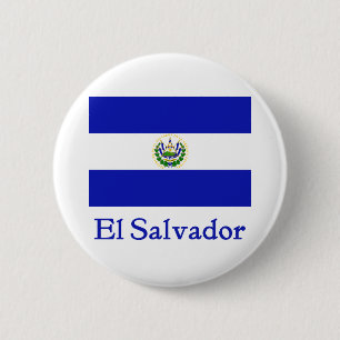 Chapa Redonda De 5 Cm Bandera de El Salvador