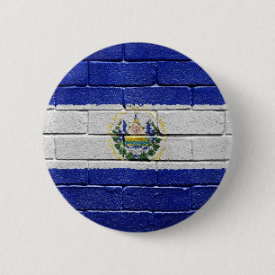 Chapa Redonda De 5 Cm Bandera de El Salvador