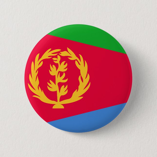 Chapa Redonda De 5 Cm Bandera de Eritrea (Anverso)