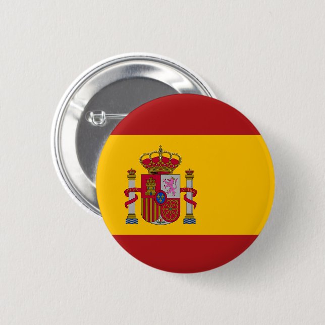 Chapa Redonda De 5 Cm Bandera de España (Anverso y reverso)