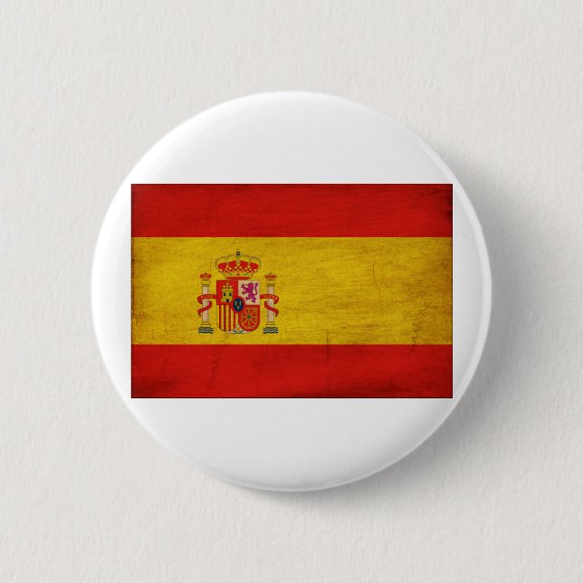 Chapa Redonda De 5 Cm Bandera de España (Anverso)