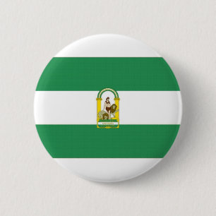 Chapa Redonda De 5 Cm Bandera de España Andalucía