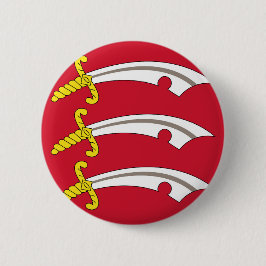 Chapa Redonda De 5 Cm Bandera de Essex (condado del Reino Unido)