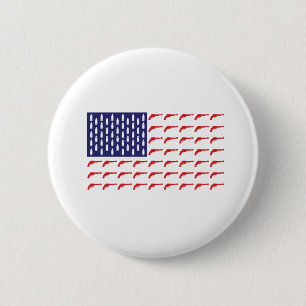 Chapa Redonda De 5 Cm Bandera de Estados Unidos-de-Revolver—Armas