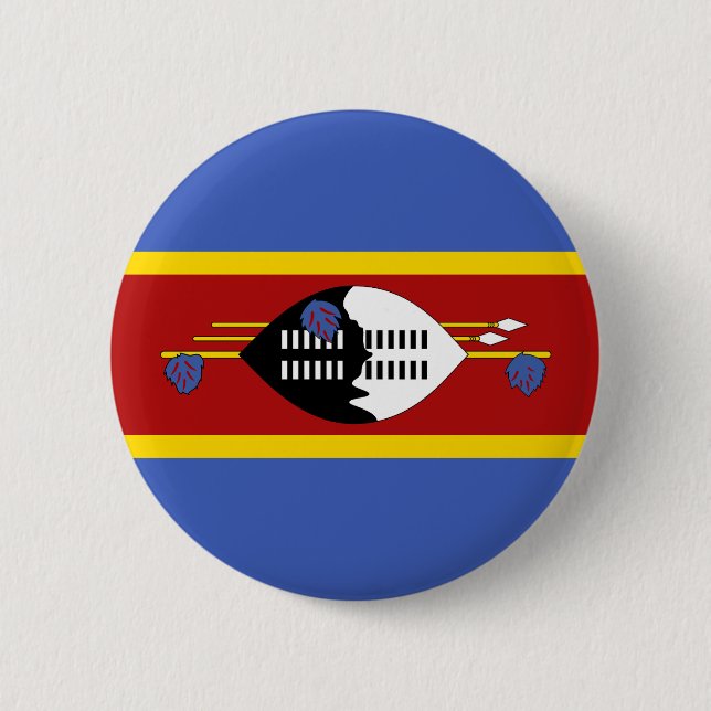 Chapa Redonda De 5 Cm Bandera de Eswatini (Anverso)