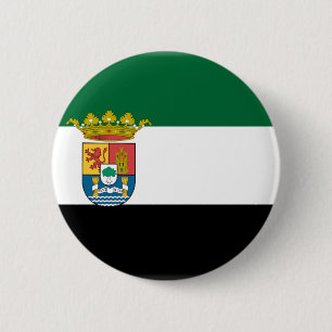 Chapa Redonda De 5 Cm Bandera de Extremadura (España)