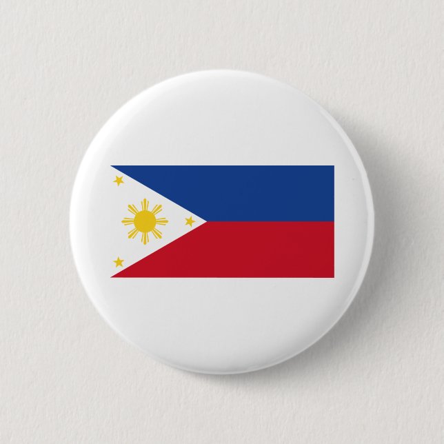 Chapa Redonda De 5 Cm Bandera de Filipinas (Anverso)