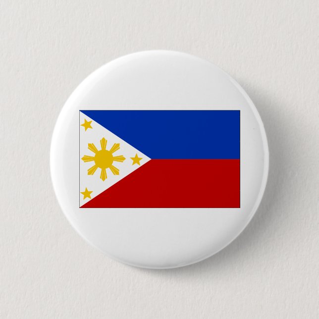 Chapa Redonda De 5 Cm Bandera de Filipinas (Anverso)