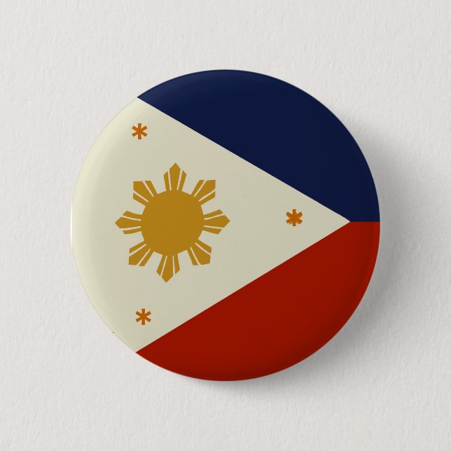 Chapa Redonda De 5 Cm Bandera de Filipinas (Anverso)