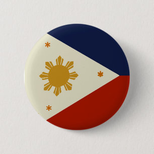 Chapa Redonda De 5 Cm Bandera de Filipinas