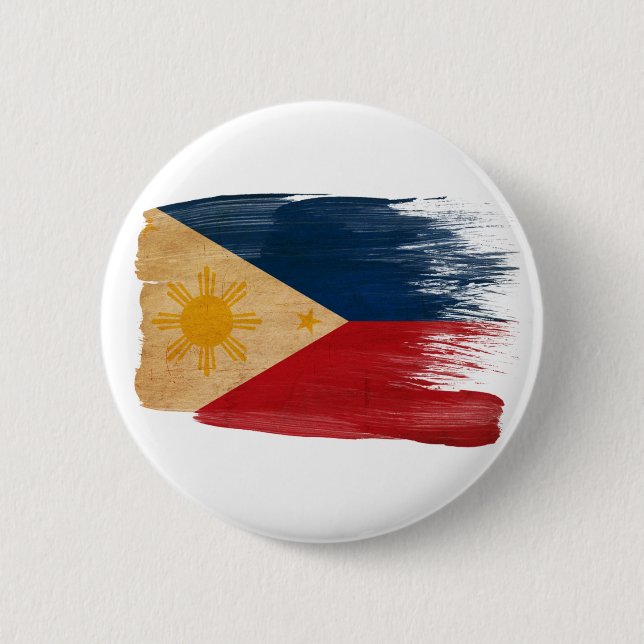 Chapa Redonda De 5 Cm Bandera de Filipinas (Anverso)