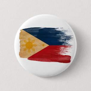 Chapa Redonda De 5 Cm Bandera de Filipinas