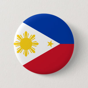 Chapa Redonda De 5 Cm Bandera de Filipinas