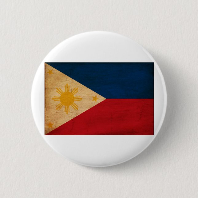 Chapa Redonda De 5 Cm Bandera de Filipinas (Anverso)