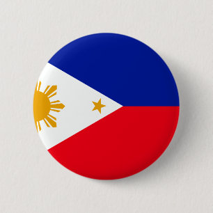 Chapa Redonda De 5 Cm Bandera de Filipinas