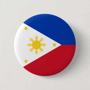 Chapa Redonda De 5 Cm Bandera de Filipinas