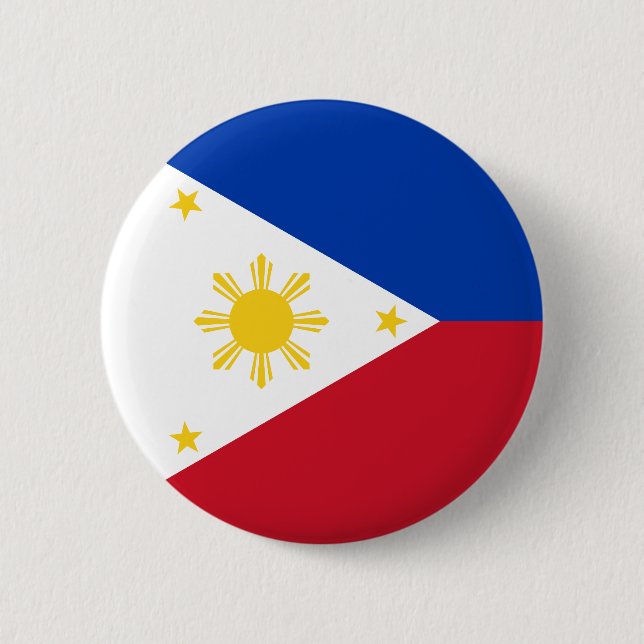 Chapa Redonda De 5 Cm Bandera de Filipinas (Anverso)