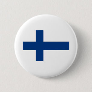 Chapa Redonda De 5 Cm Bandera de Finlandia
