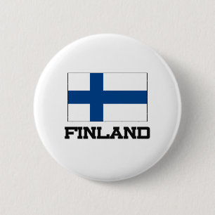 Chapa Redonda De 5 Cm Bandera de Finlandia