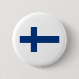 Chapa Redonda De 5 Cm Bandera de Finlandia