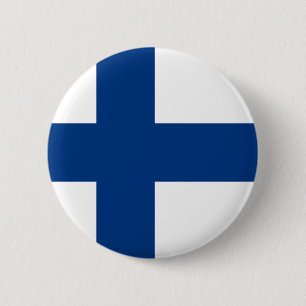 Chapa Redonda De 5 Cm  Bandera de Finlandia