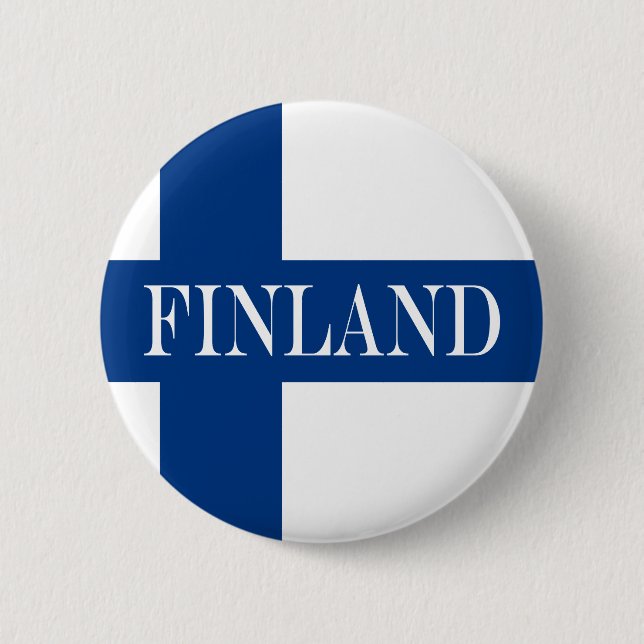 Chapa Redonda De 5 Cm Bandera de Finlandia Blue Cross Suomi (Anverso)