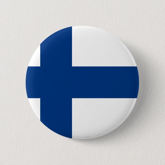 Chapa Redonda De 5 Cm Bandera de Finlandia - Suomen Lippu - (Anverso)