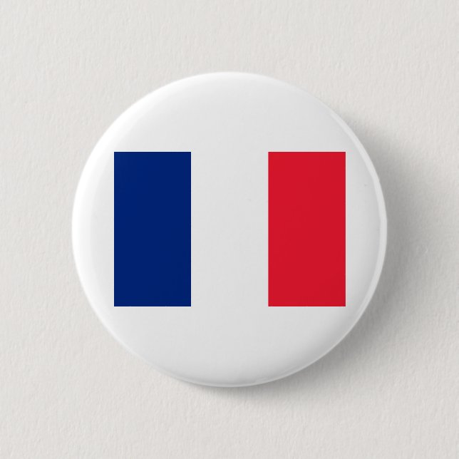 Chapa Redonda De 5 Cm Bandera de Francia (Anverso)